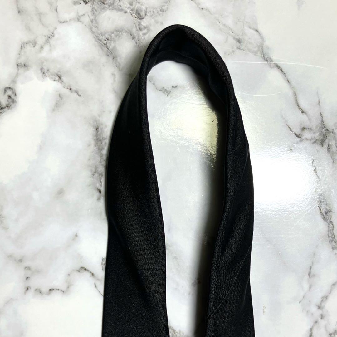 【美品】SAINT LAURENT サンローラン　ネクタイ　黒　ソリッド