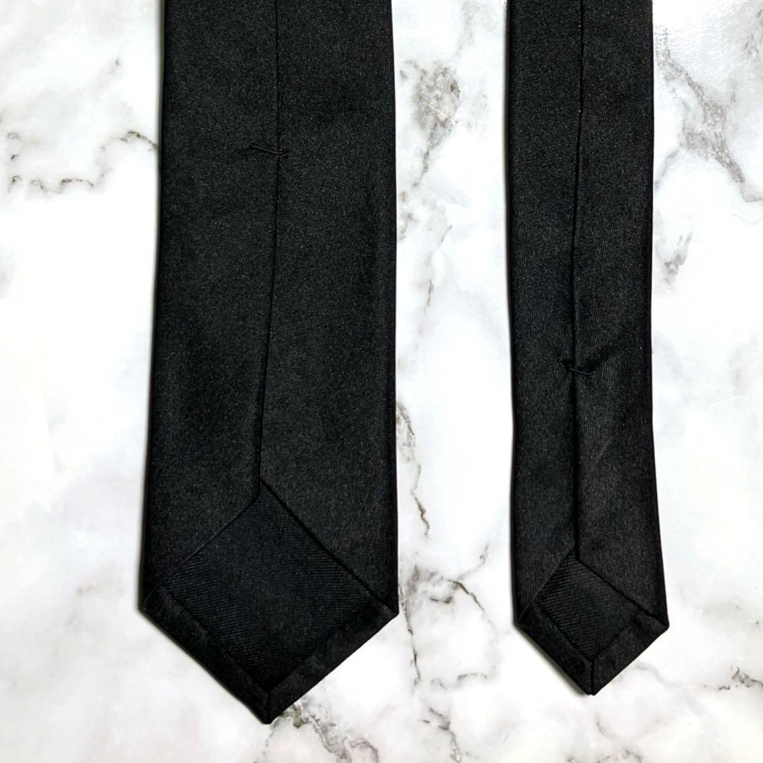 【美品】SAINT LAURENT サンローラン　ネクタイ　黒　ソリッド