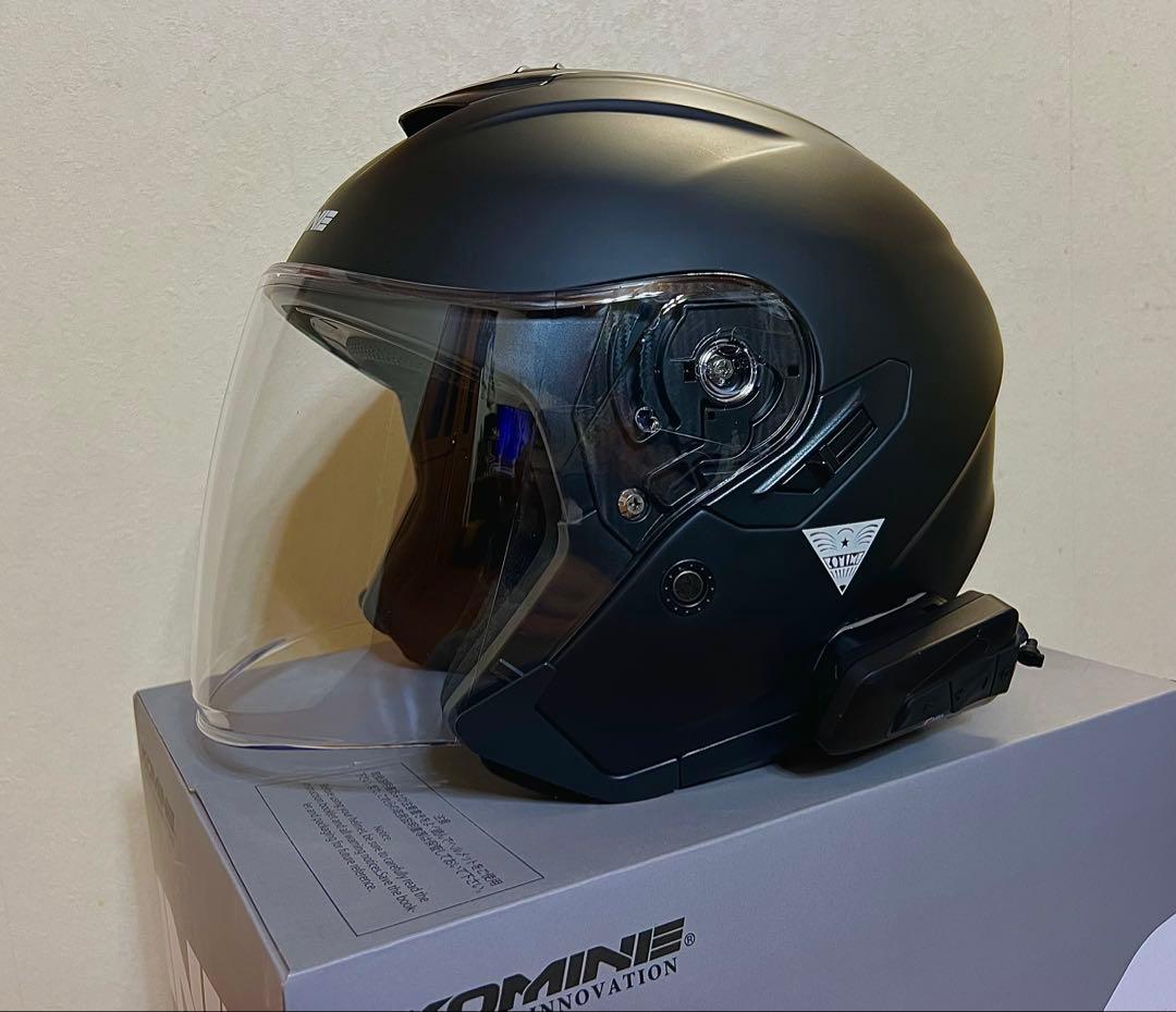 ★インカム付き　美品コミネHK-172ジェットヘルメット★