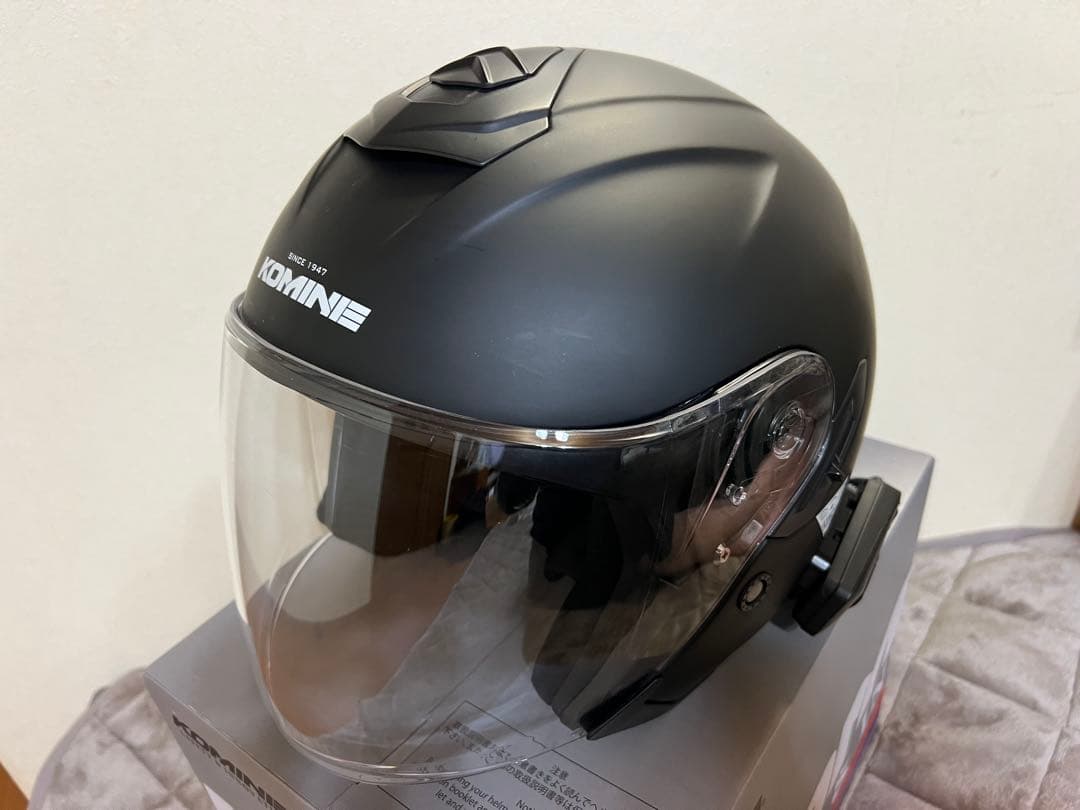 ★インカム付き　美品コミネHK-172ジェットヘルメット★