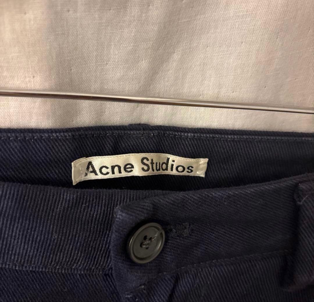 美品ACNE STUDIOS カーバーオール セットアップ ワークジャケット 紺