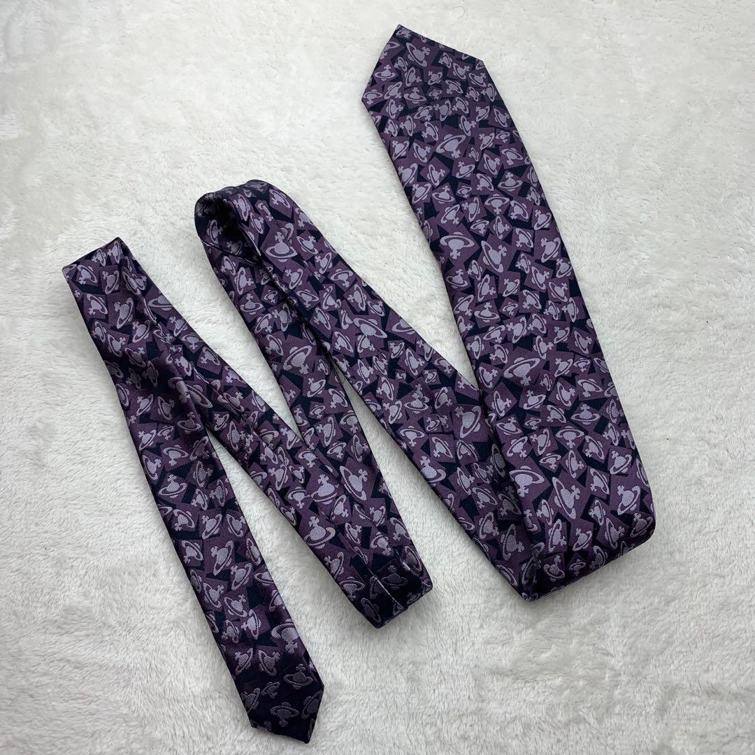 vivienne westwood ヴィヴィアン　ネクタイ　オーブ　パープル　紫