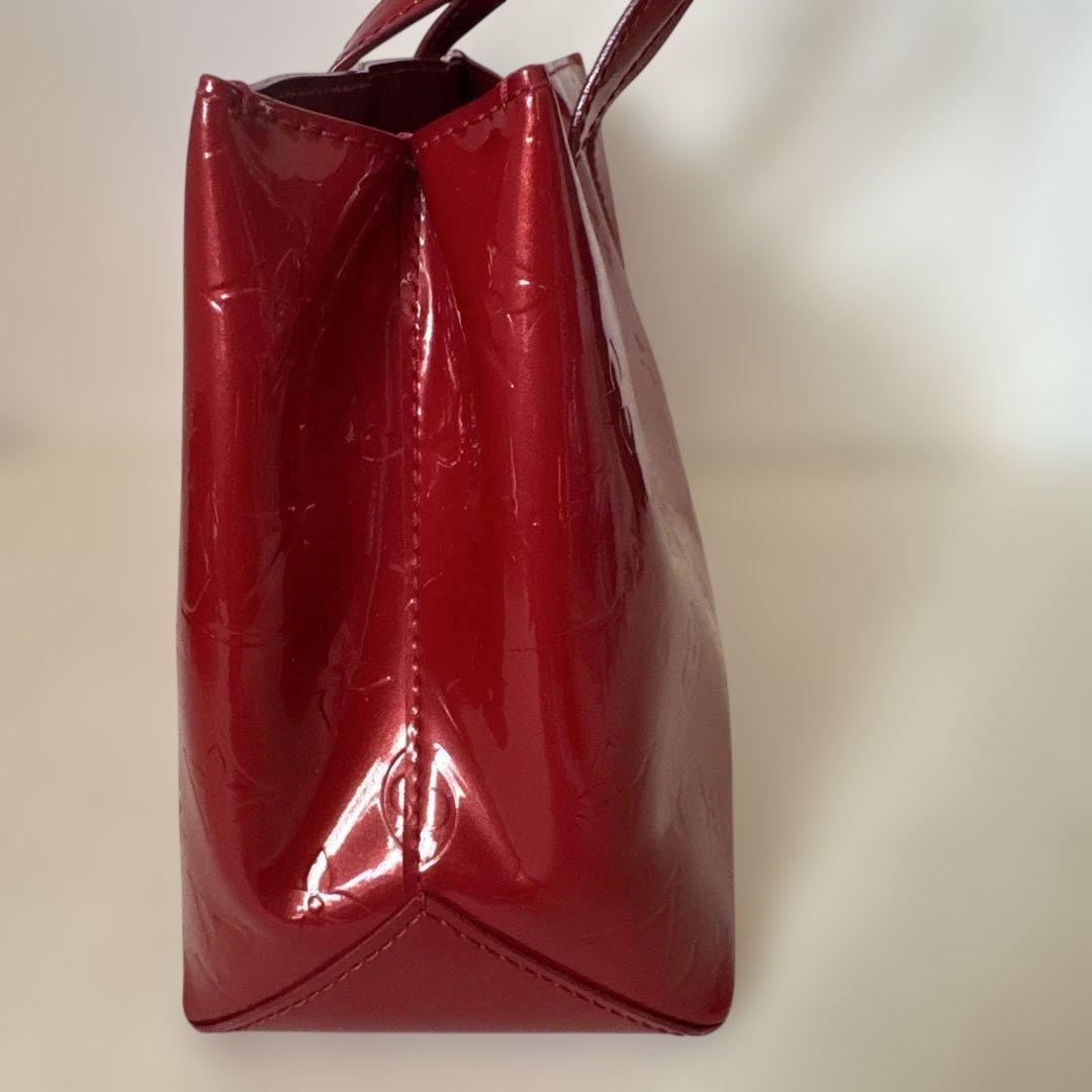 ルイヴィトン ヴェルニ ウィルシャーPM ミニトートバッグ レッド