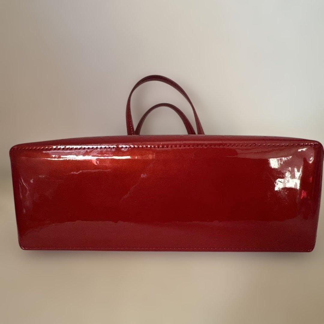 ルイヴィトン ヴェルニ ウィルシャーPM ミニトートバッグ レッド