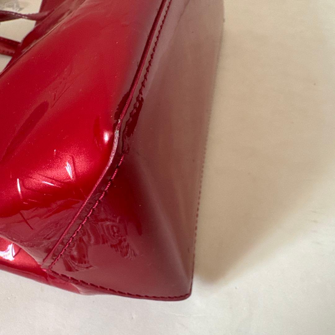 ルイヴィトン ヴェルニ ウィルシャーPM ミニトートバッグ レッド