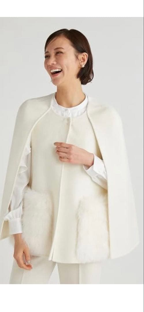 セルフォード　ポケットファーケープコートタグ付き