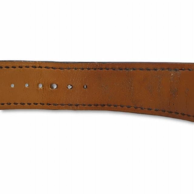 エルメス 20mm クロコ型押し バンド ベルト BLACK(ブラック)