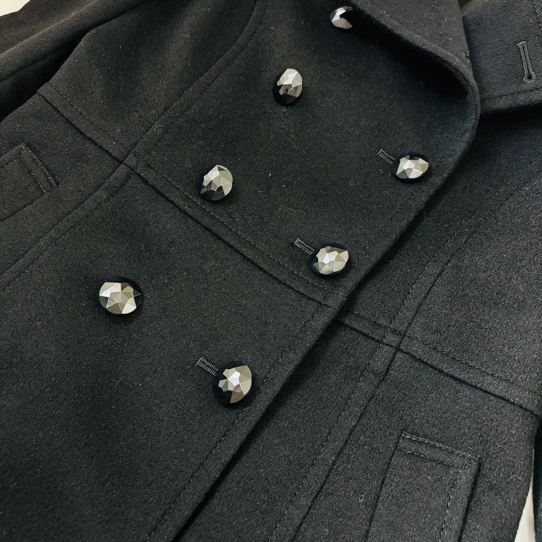 極美品 22 OCTOBRE カシミヤ 100% 黒 ダブル ロングコート