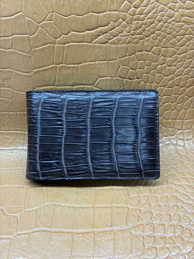 7senseクロコダイル・ポロサス・パスケース＆名刺入れ(カードケース)/チョコ