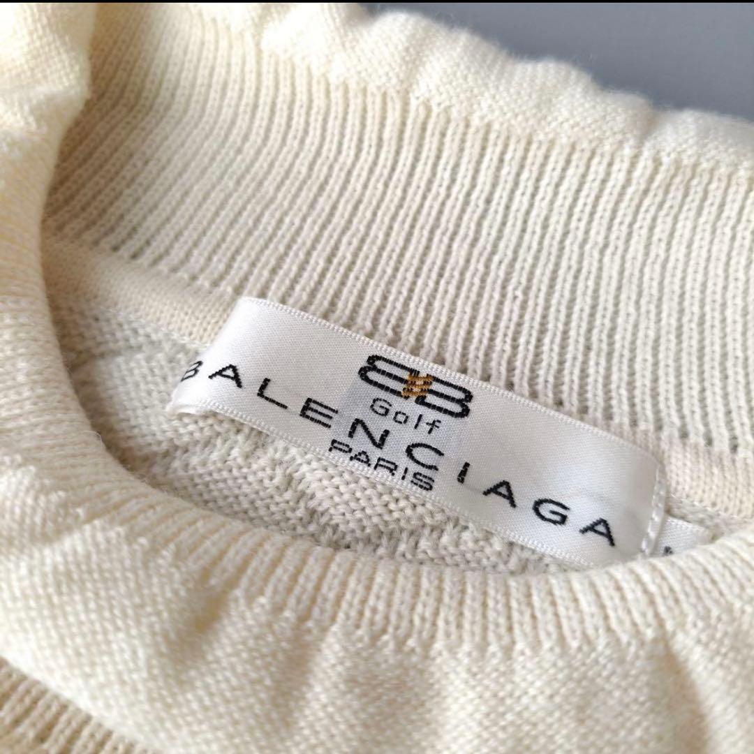 バレンシアガ　セーター　BALENCIAGA タートルネック　ホワイト　ゴルフ
