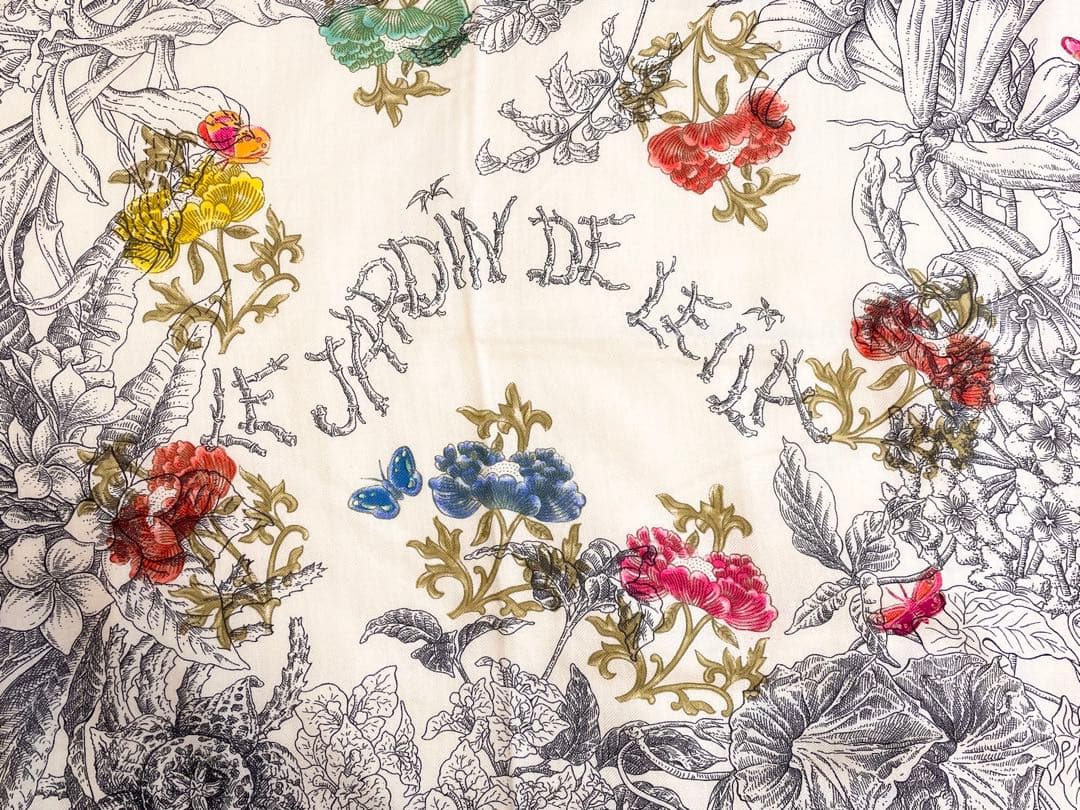 【希少！美品！】HERMES カレジェアン レイラの庭 ホワイト マルチカラー