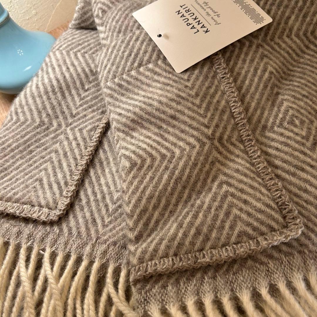 LAPUAN KANKURIT MARIA ポケット付きショール　ブラウン