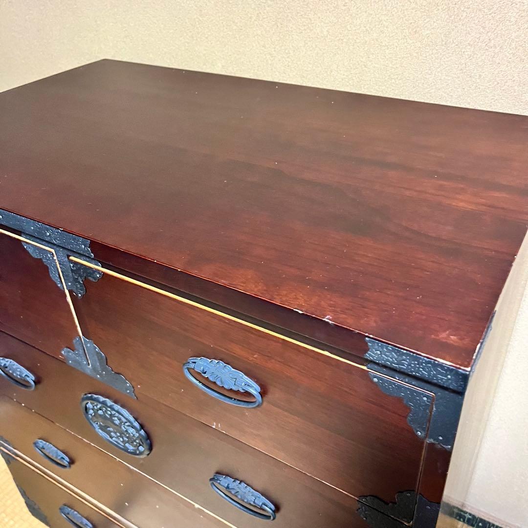 処分価格　設置費用込み　高級　民芸家具　４段　チェスト　アンティーク　和箪笥