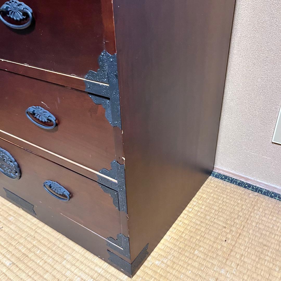 処分価格　設置費用込み　高級　民芸家具　４段　チェスト　アンティーク　和箪笥