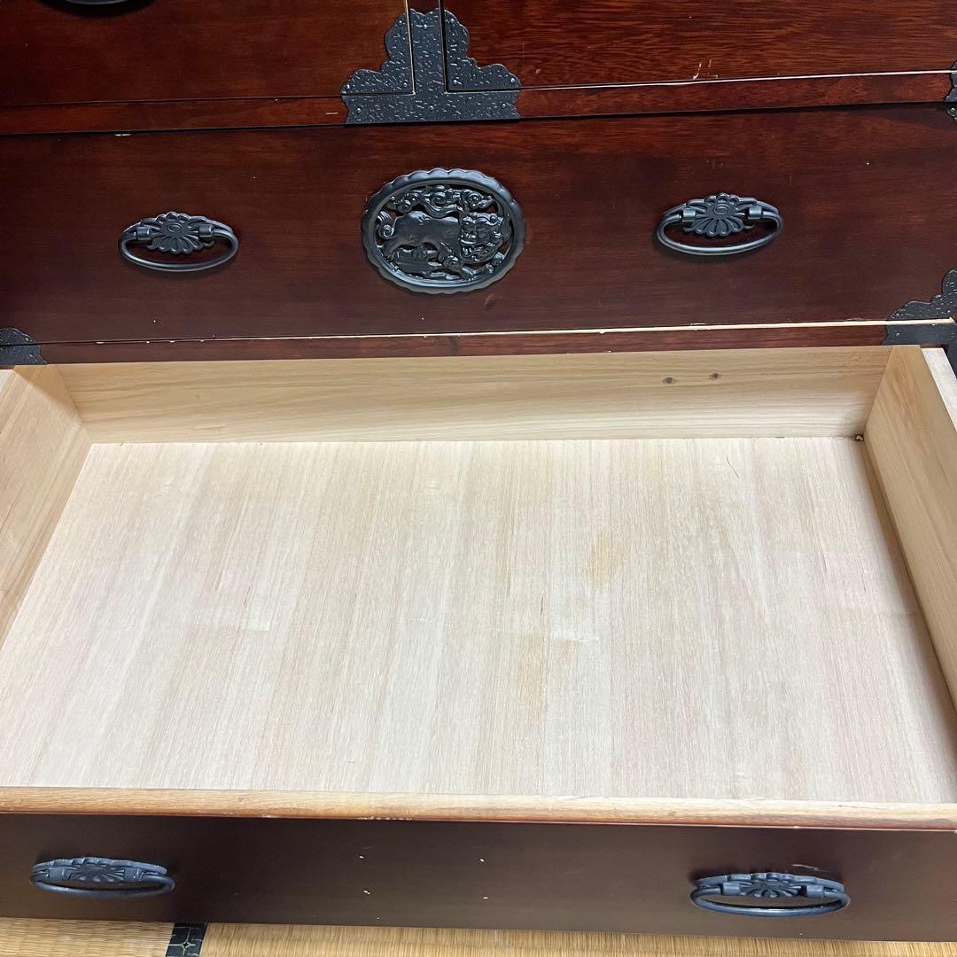 処分価格　設置費用込み　高級　民芸家具　４段　チェスト　アンティーク　和箪笥