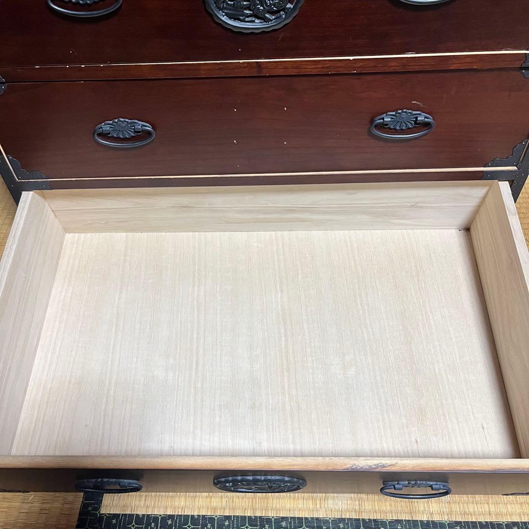 処分価格　設置費用込み　高級　民芸家具　４段　チェスト　アンティーク　和箪笥