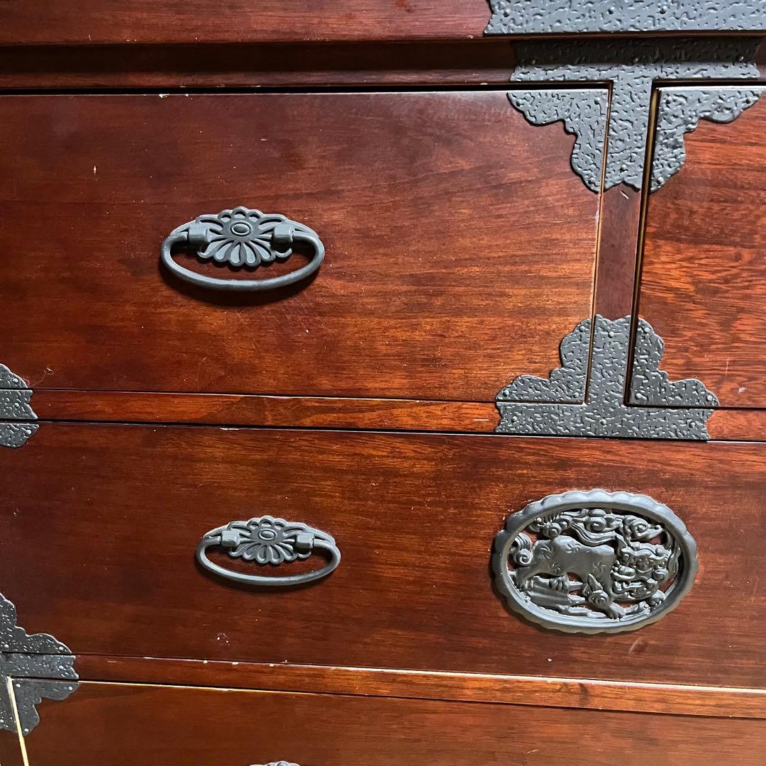 処分価格　設置費用込み　高級　民芸家具　４段　チェスト　アンティーク　和箪笥