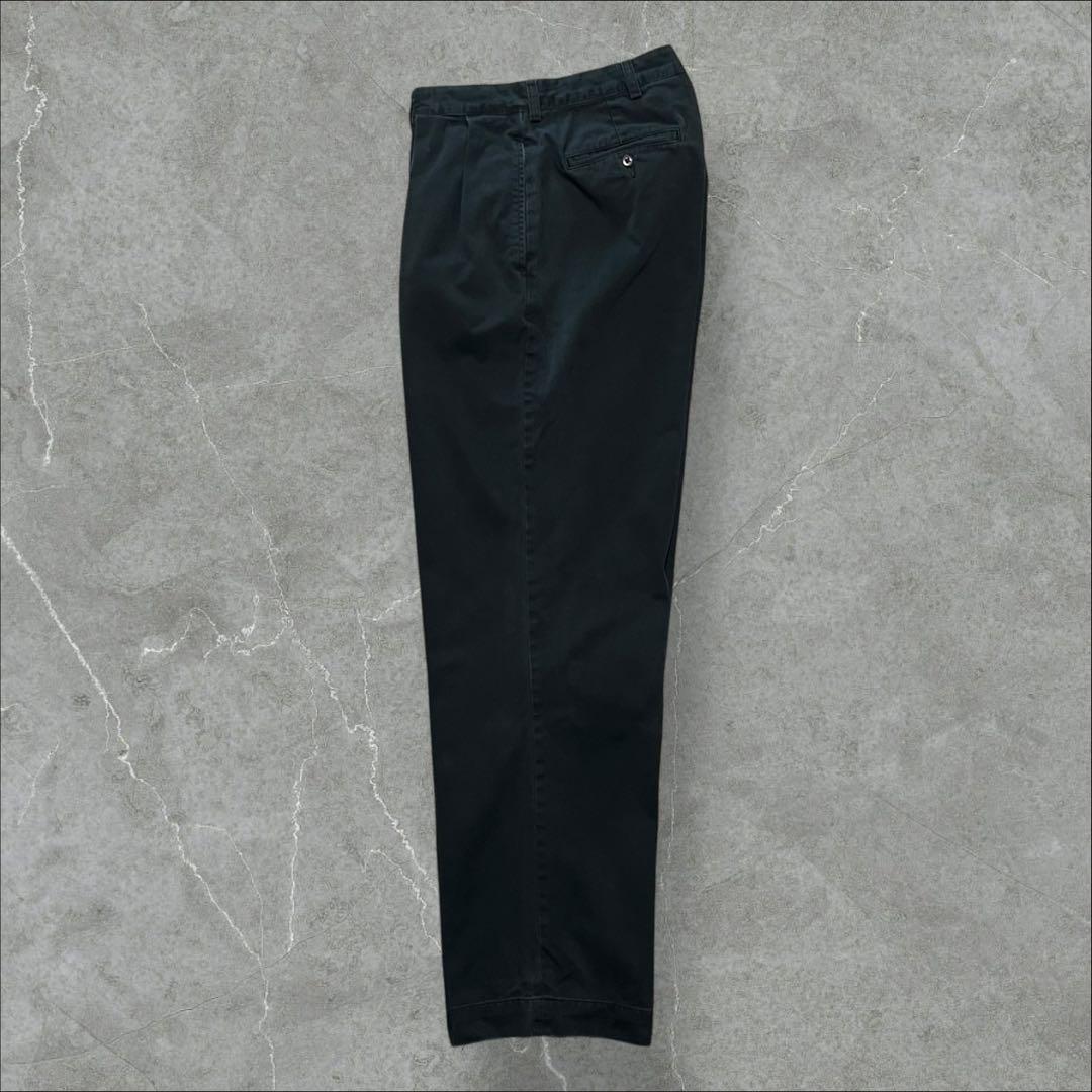 【W36】90sPolobyRalphLaurenAndrewPant黒チノパン