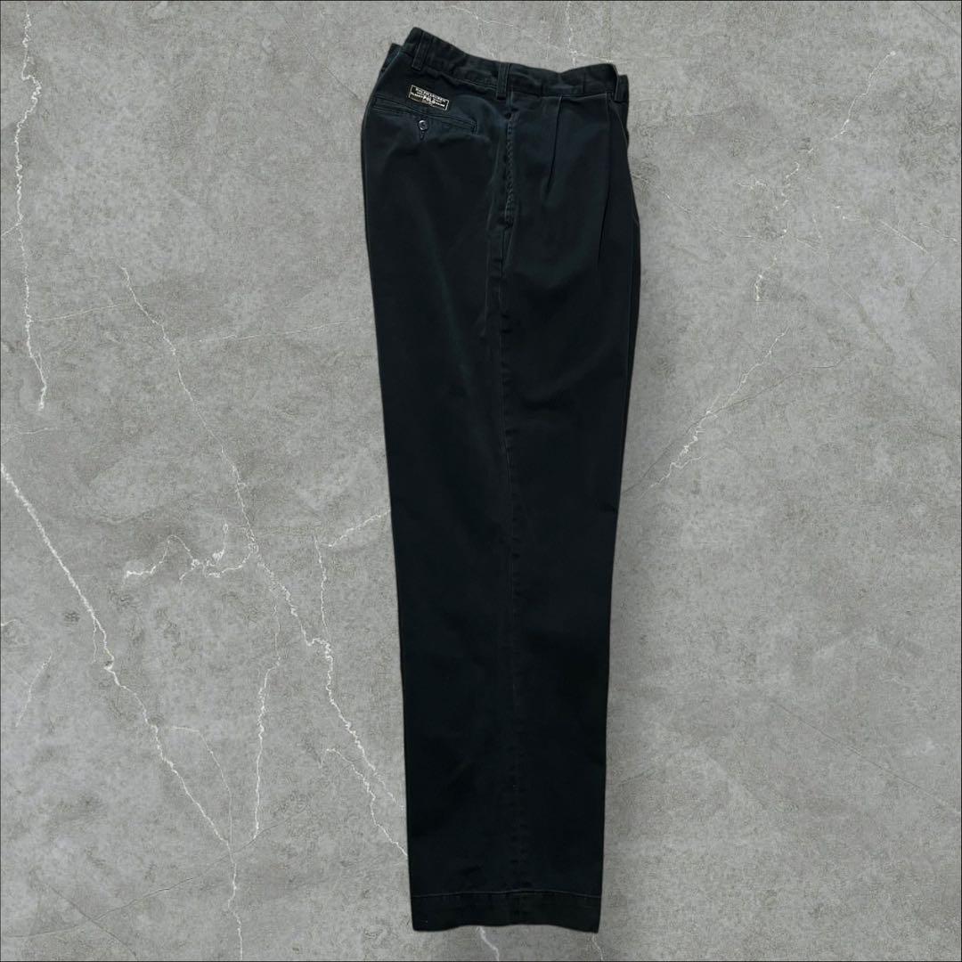 【W36】90sPolobyRalphLaurenAndrewPant黒チノパン