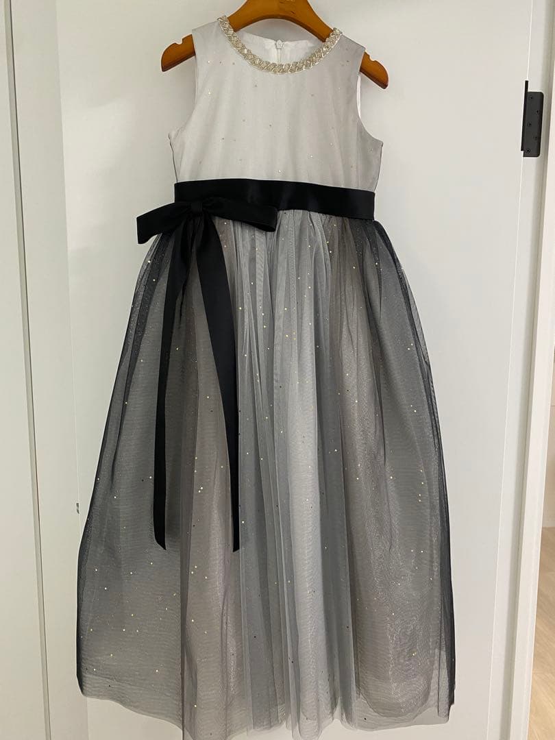 DRESCCO グラデーショングレービジューストーンロングドレス 125