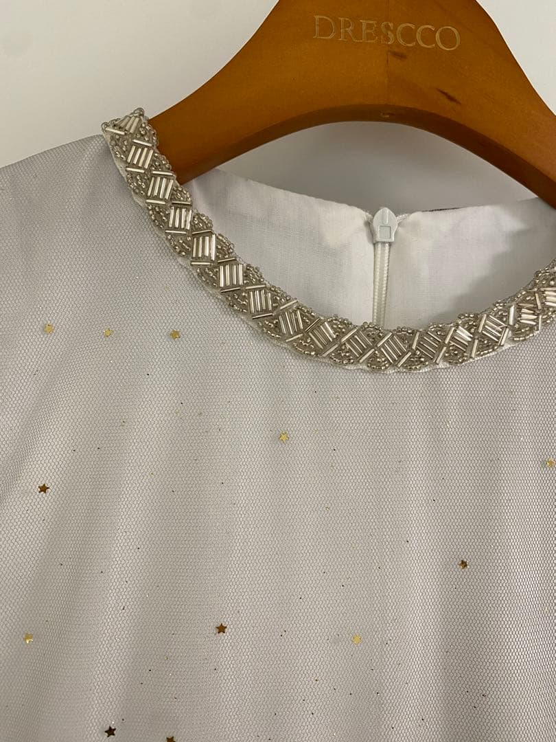 DRESCCO グラデーショングレービジューストーンロングドレス 125