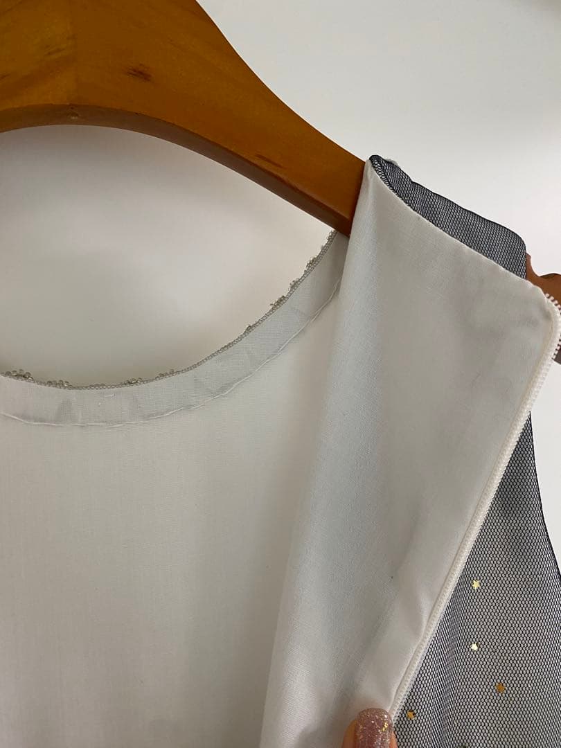 DRESCCO グラデーショングレービジューストーンロングドレス 125