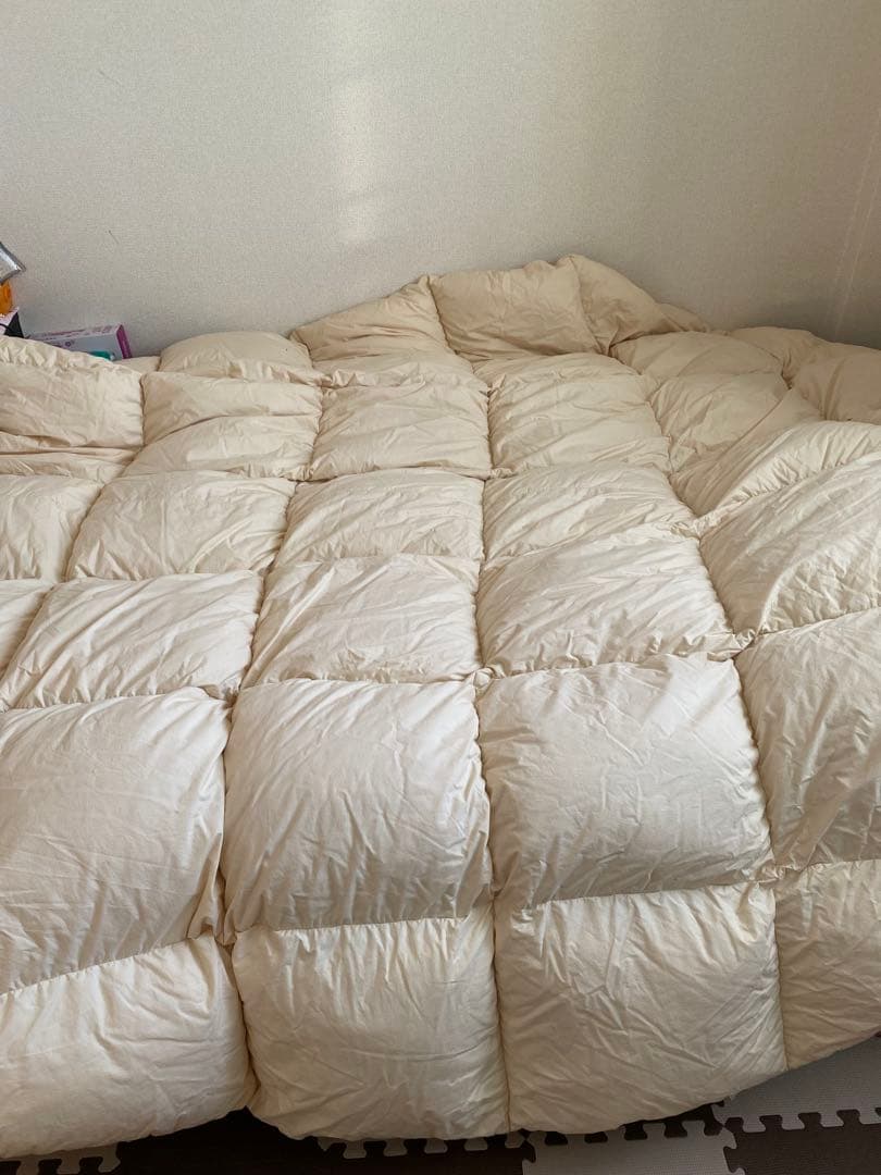 羽毛掛け布団 100%羽毛 キルティングデザイン