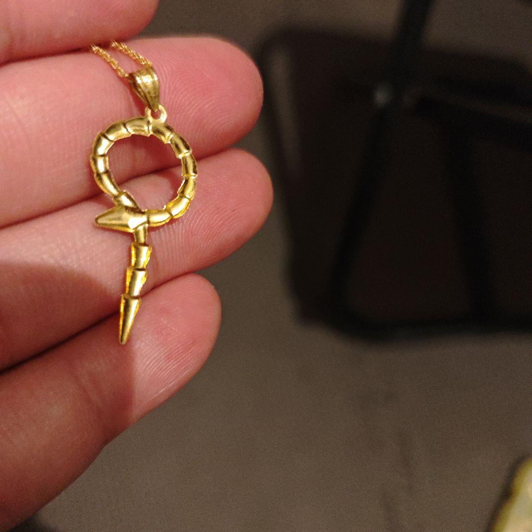 サーペント風 ネックレス 1.0g 18金