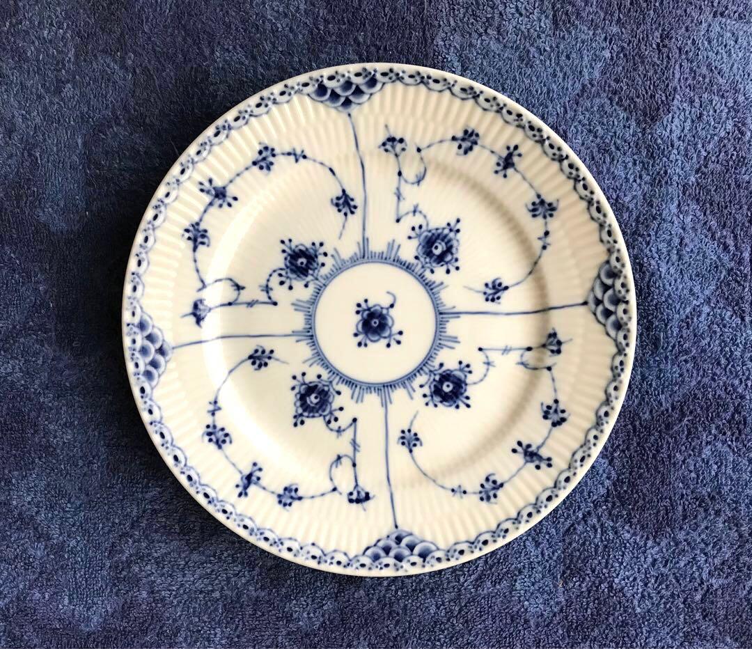 ロイヤルコペンハーゲン皿2枚　ブルーフルーテッド ハーフレース(メルカリ専用)