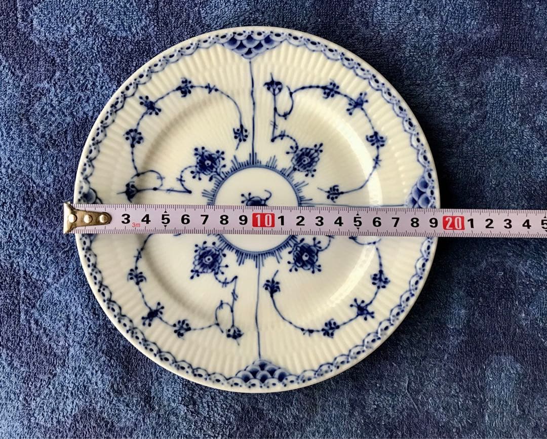 ロイヤルコペンハーゲン皿2枚　ブルーフルーテッド ハーフレース(メルカリ専用)