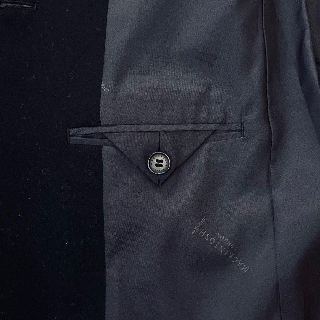 マッキントッシュ　ロンドン　セットアップ　スーツ　黒　イタリア製生地