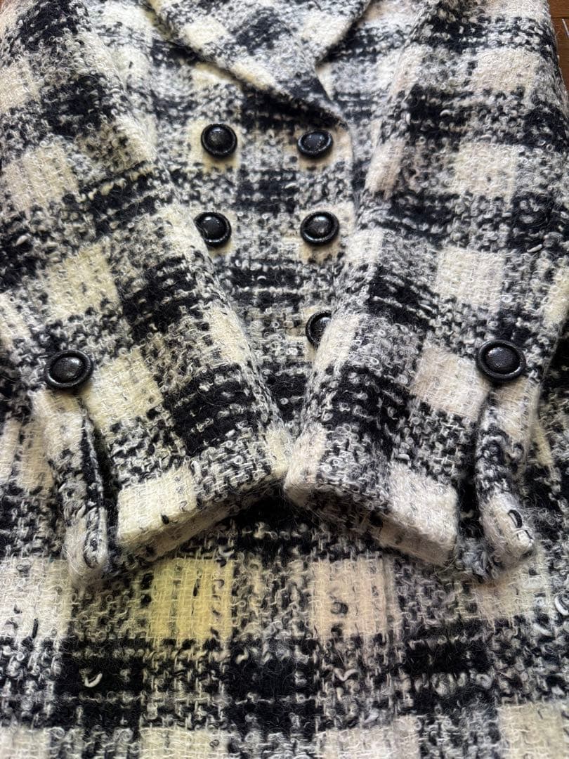 80〜90s ビンテージChristian Dior チェック柄 ツイードJK