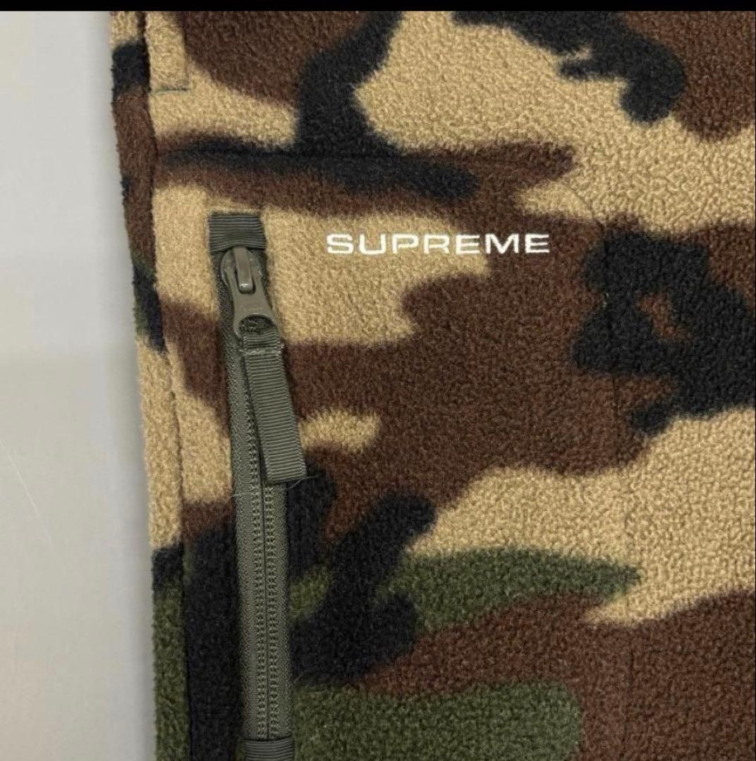 美品シュプリーム 22AW 迷彩柄 ポーラテック フリース パンツ