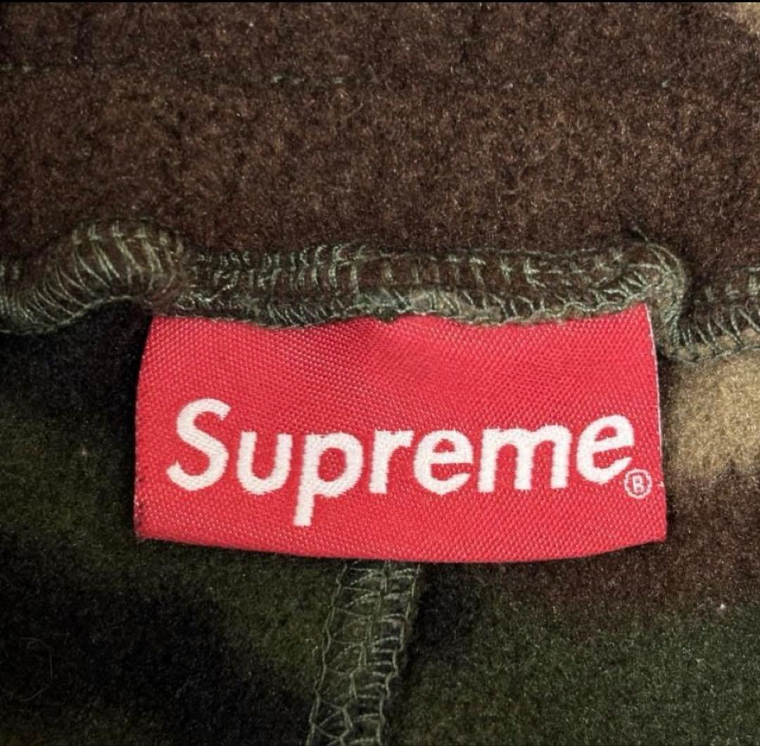 美品シュプリーム 22AW 迷彩柄 ポーラテック フリース パンツ