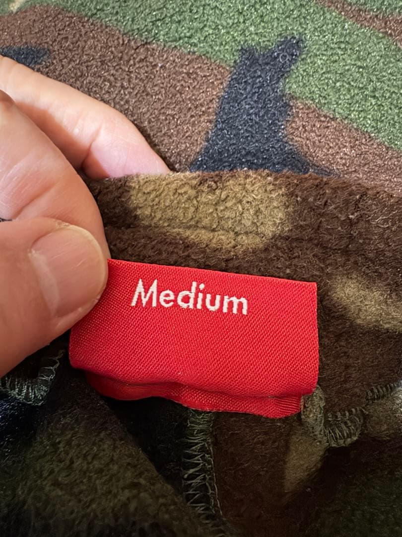 美品シュプリーム 22AW 迷彩柄 ポーラテック フリース パンツ