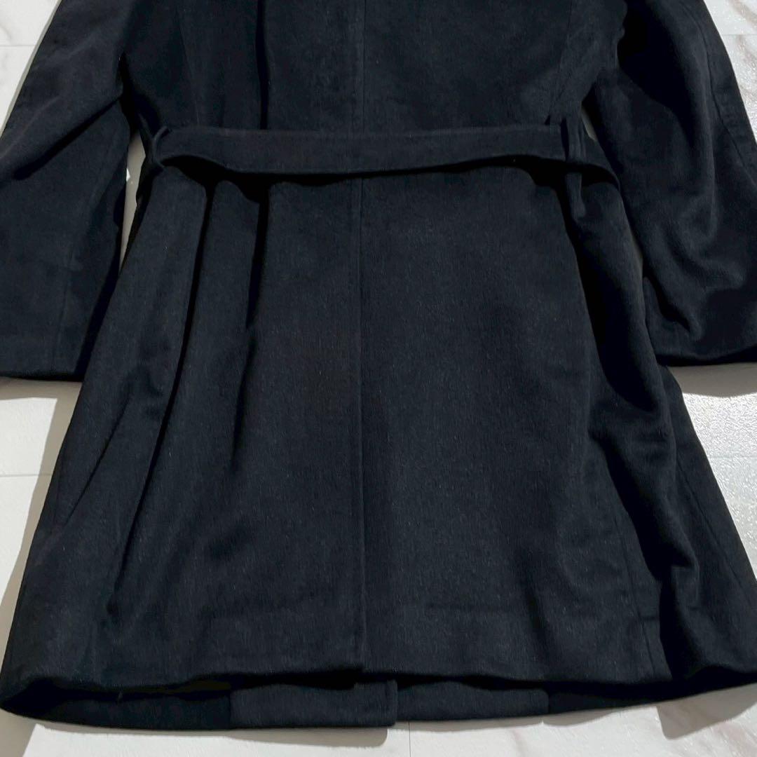 【極美品◦アンゴラ100%✨】プラチナ コムサ チェスターコート ベルト 黒 M