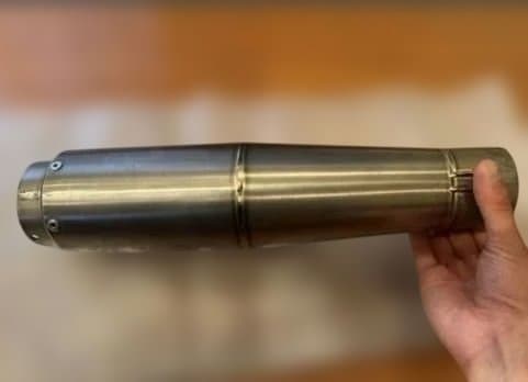 ナイトロレーシング マフラー 美品コニカルチタンV1 サイレンサー