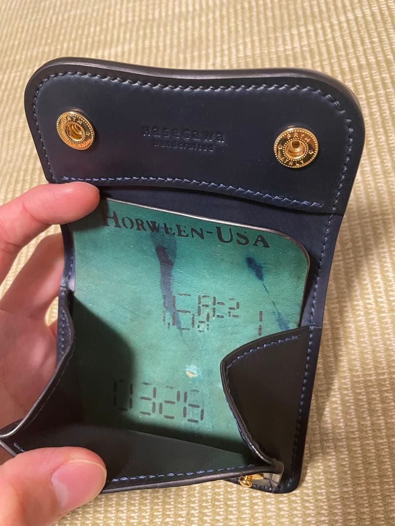 コンパクト財布 ポロサス フルシェルコードバン CASA