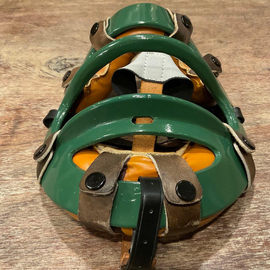 未使用保管品！昭和レトロ キャッチャーマスク 金属製 野球 審判 硬式 軟式