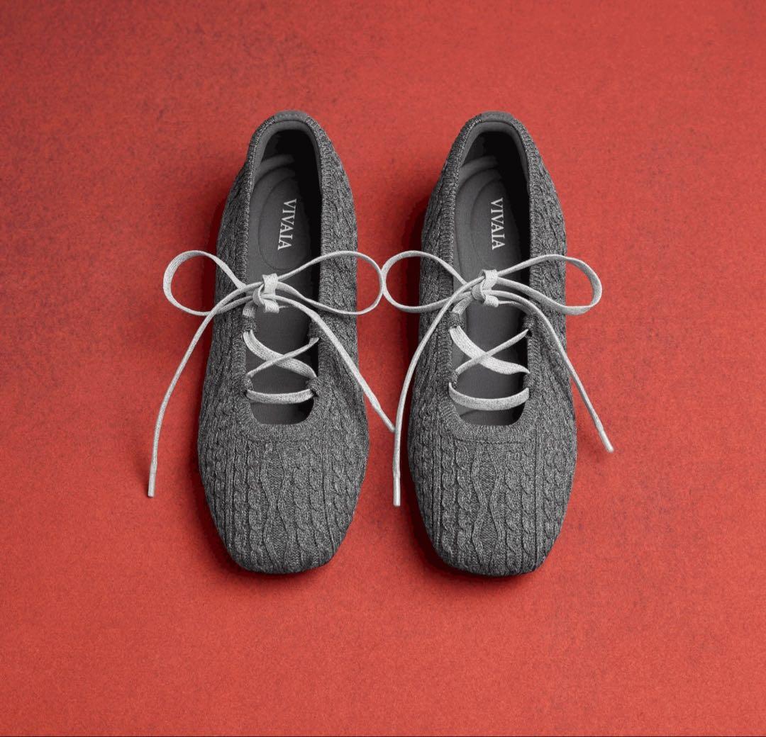 【未使用】新作☆VIVAIAスクエアトゥ バレエ フラット 25㎝