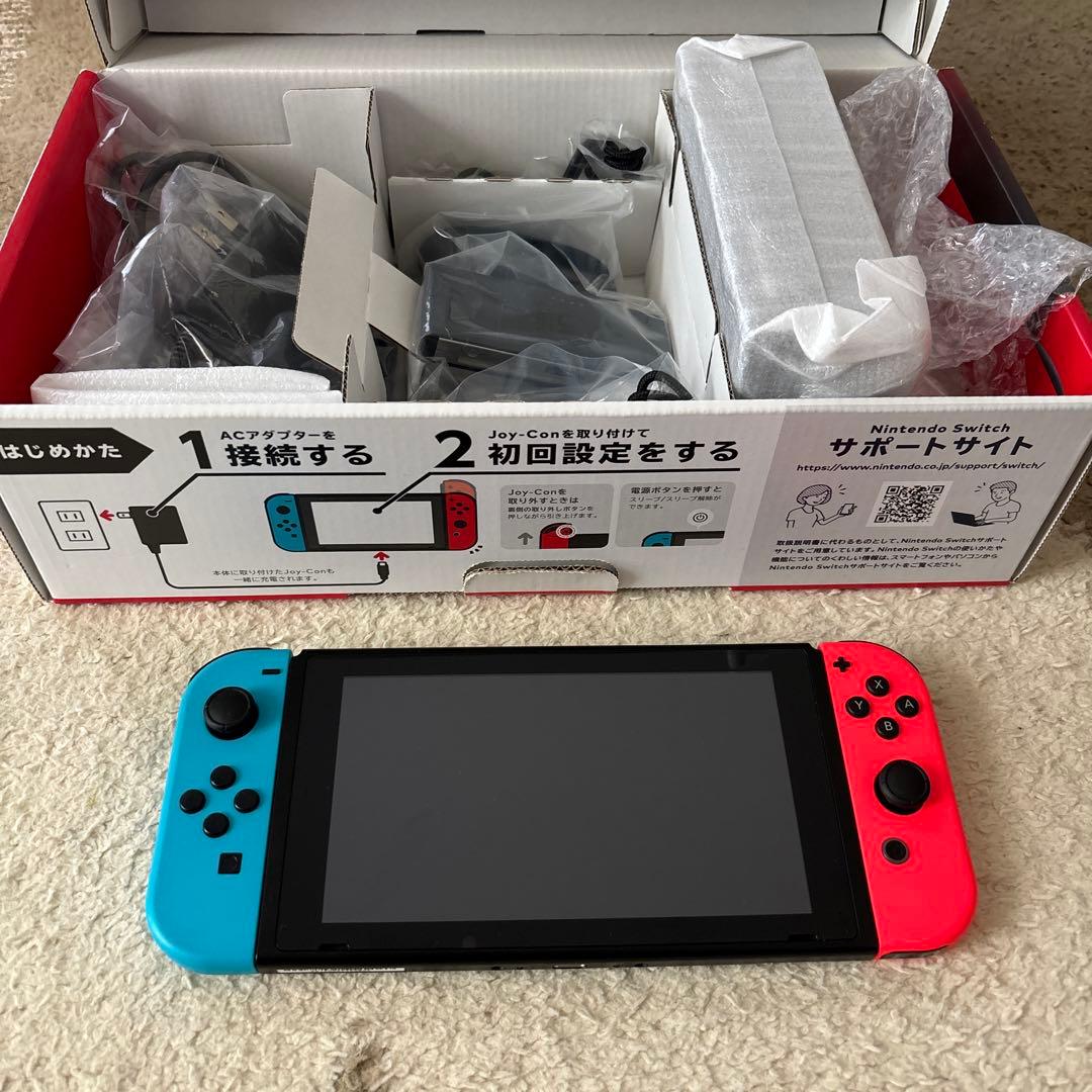 【美品】Nintendo Switch ネオンブルー/ネオンレッド本体付属品箱付