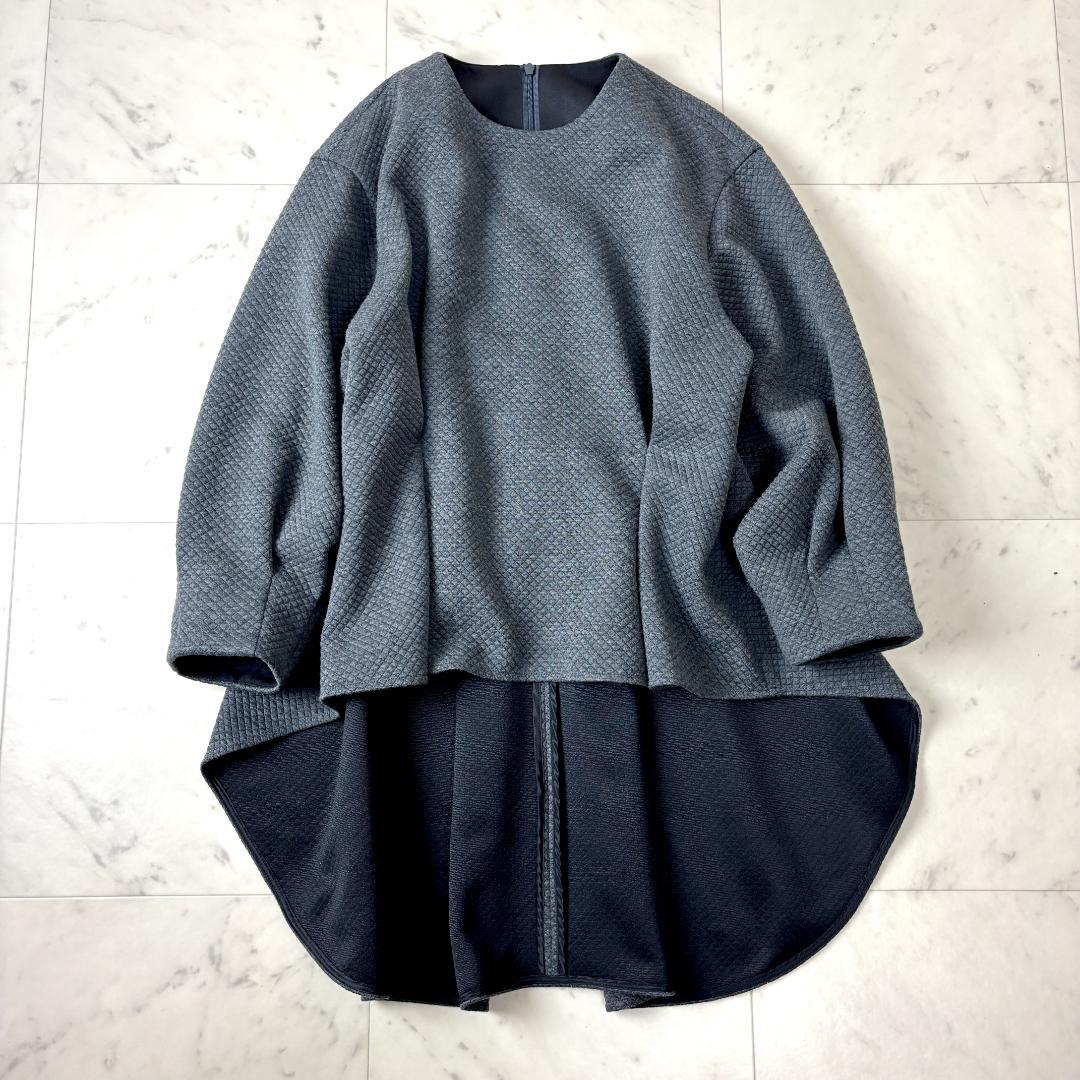 LE PHIL スクエアジャガード ジャージ ブラウス F グレー ル フィル