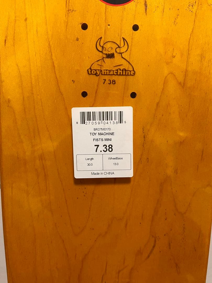 【新品】トイマシーン スケボー デッキ 7.38インチ Toy Machine