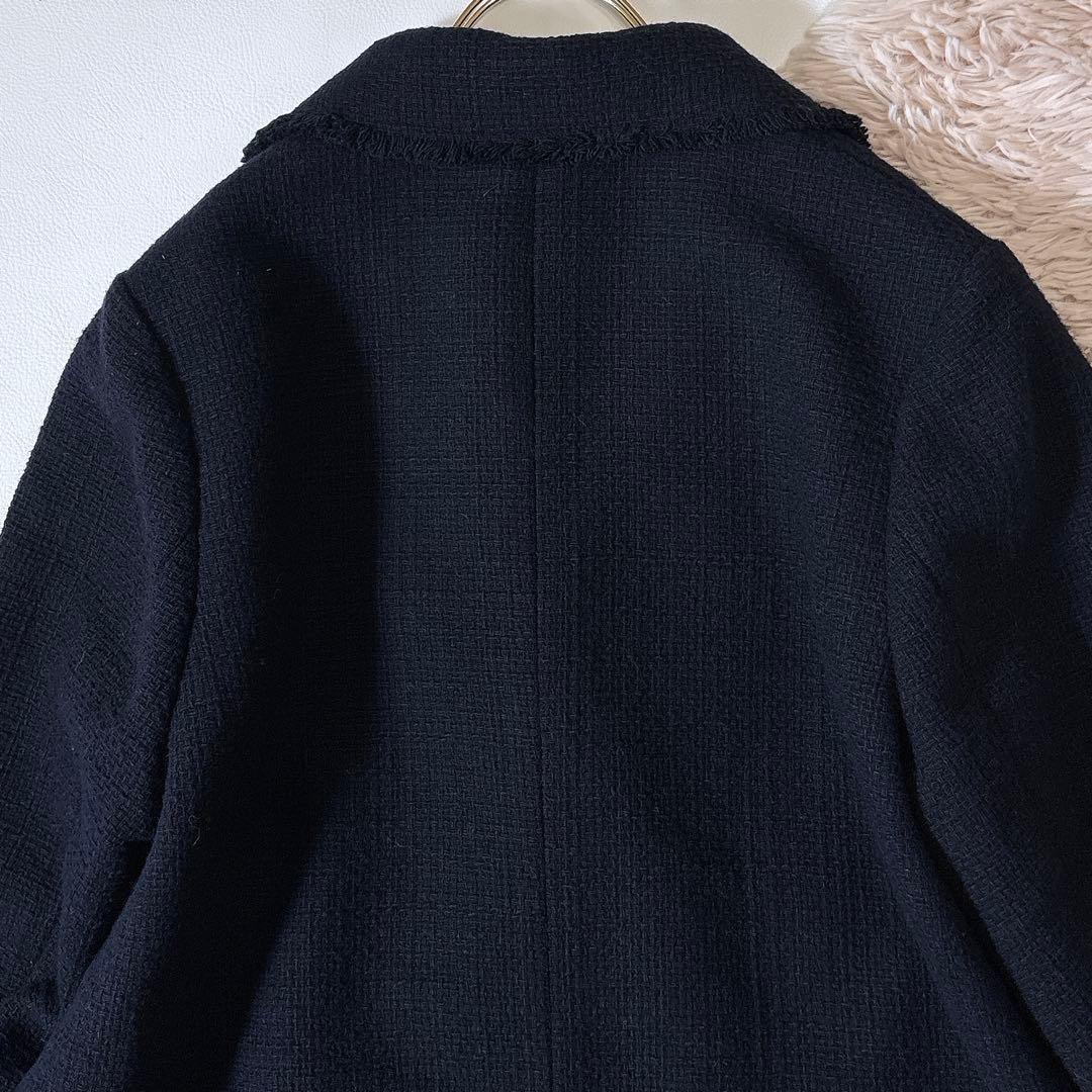 未使用級ꕥスピックアンドスパン 完売 ファンシーツイードダブルブレストジャケット