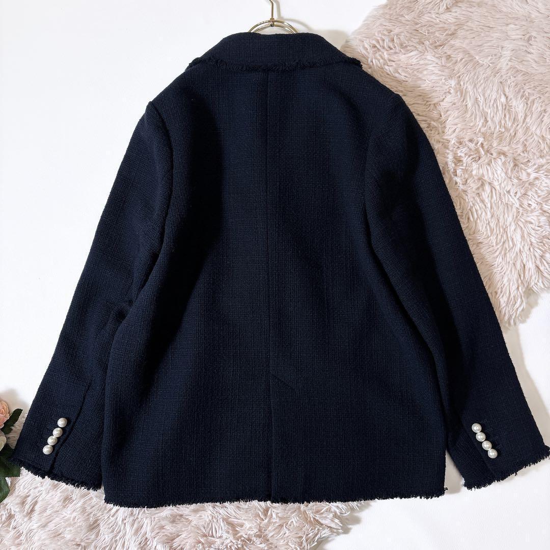 未使用級ꕥスピックアンドスパン 完売 ファンシーツイードダブルブレストジャケット