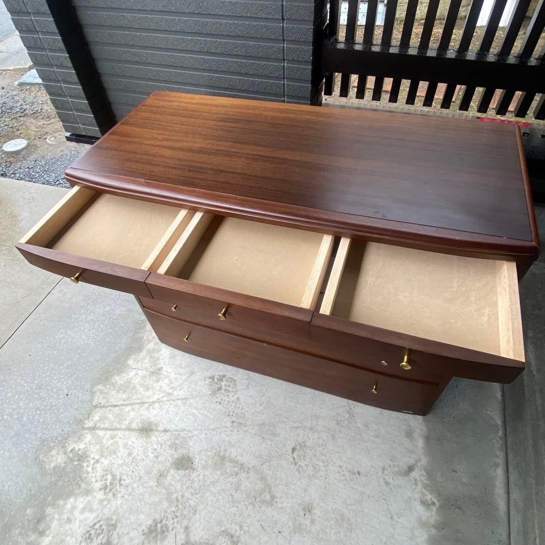 自宅保管品 マルヨシ民芸家具 5段チェスト サイドボード 西洋 アンティーク