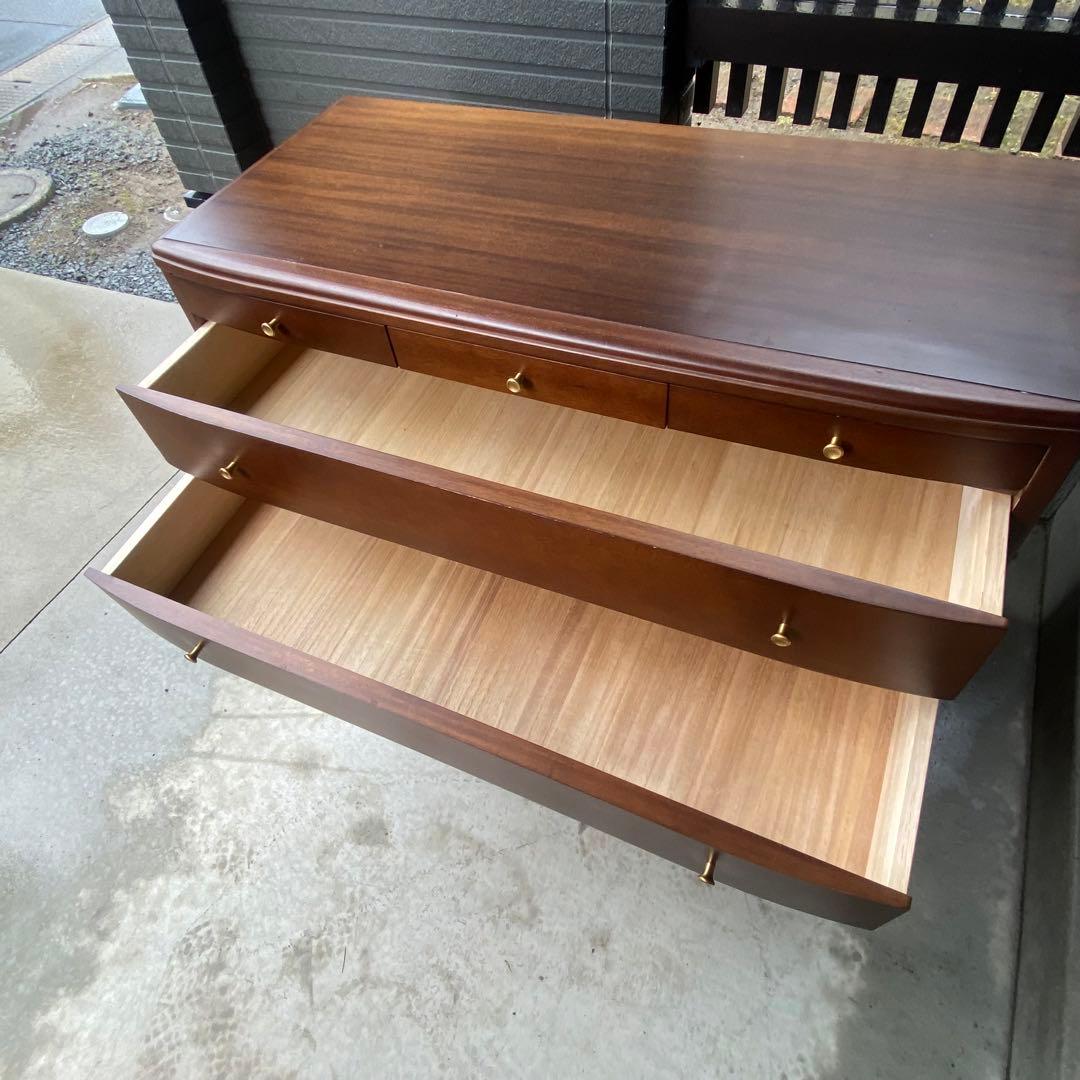 自宅保管品 マルヨシ民芸家具 5段チェスト サイドボード 西洋 アンティーク