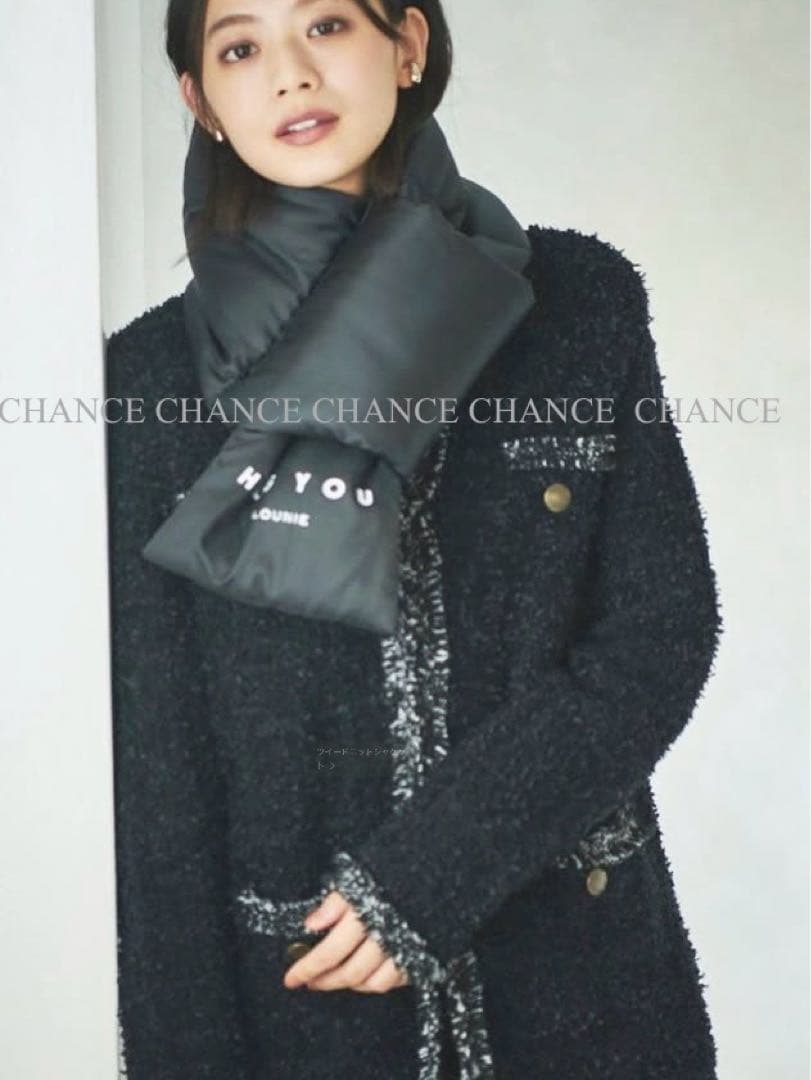 美品　ルーニィ　ツイードジャケット　　ニットジャケット　黒　金ボタン