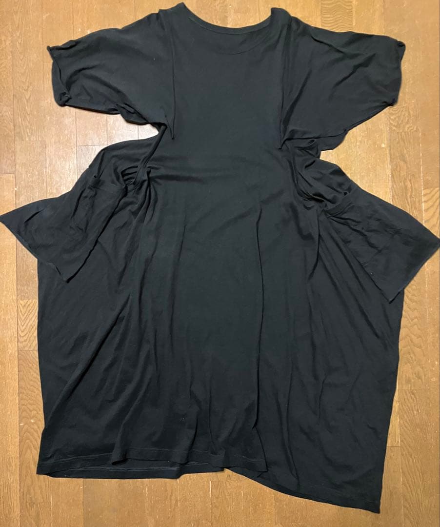 Y's ブラック カットソーワンピース 半袖