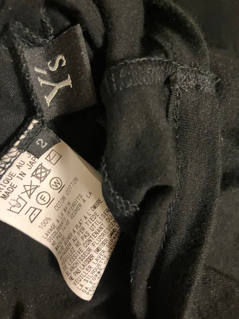 Y's ブラック カットソーワンピース 半袖